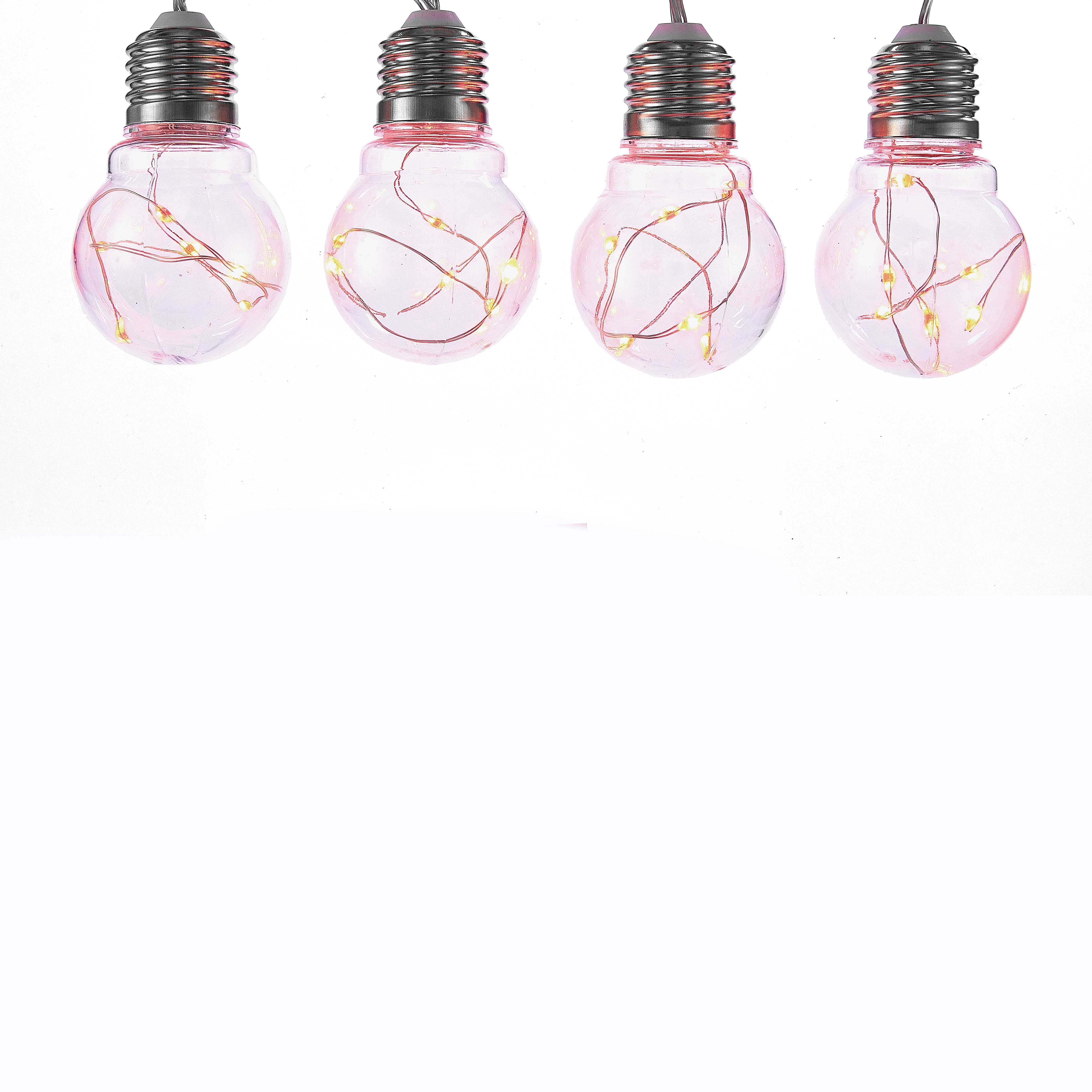 Kurt Adler 4-Light 3-Inch Transparent Edison Bulb Fairy Light Set